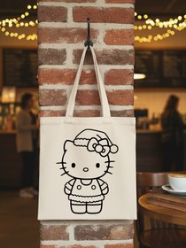 Resim Hello Kitty Çocuk Boyama Çantası (Boyanabilir Bez Çanta) 