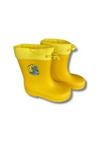 Resim Konçlu Erkek Çocuk Yağmur Çizmesi 26-35 Sarı Sarı 