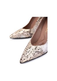 Resim Tamer Tanca Kadın Hakiki Deri Naturel Topuklu Ayakkabı 1129 411 Bn Ayk Sk25-26 Ntrl Yln Bsk Dr Naturel 