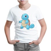 Resim Pokemon - Squirtle Beyaz Çocuk Tshirt 