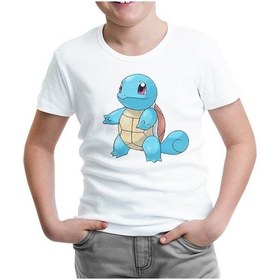 Resim Pokemon - Squirtle Beyaz Çocuk Tshirt 