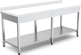 Resim Empero EMP.PTT.60180 Alt Raflı Polietilen Çalışma Tezgahı 180x60x85 cm 