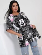 Resim Massiro Ofis İçin Büyük Beden Kadın Tunik 162553249 Siyah 