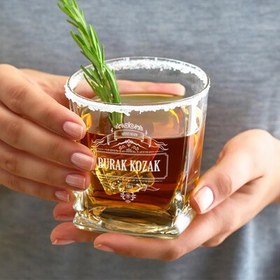 Resim Kişiye Özel Quality İsimli Elegan Viski Bardağı 