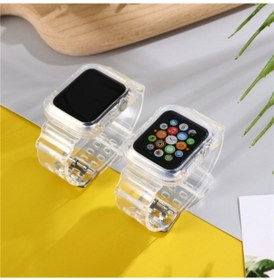 Resim Ally iOS Uyumlu Watch 6-Se-5-4 44Mm - 3-2-1 42Mm Kayış Kordon Kılıf S (119832679)-Şeffaf 