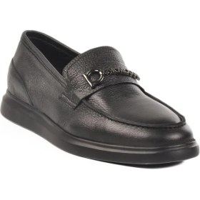 Resim Ayakmod Marcomen 152-21139 M Siyah-Siyah Hakiki Deri Erkek Sneaker 