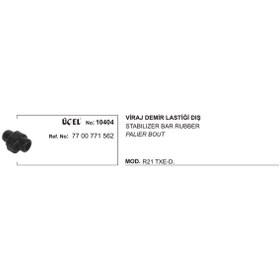 Resim RENAULT R21 VİRAJ DEMİR LASTİĞİ DIŞ 10404 