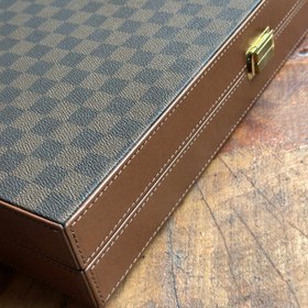 Resim Diamante Deri Kaplama Kişiselleştirilebilir Tavla - DESENLİ 