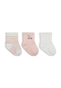 Resim Markaon Cherry Girl 3'lü Penye Soket Çorap 10138 Ekru renkli 