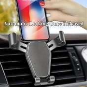 Resim Otomatik Sabitleme Araba Telefon Tutucu - Titretemeyen, Titreşim Dampı, Hava Kanalı için Montaj, Kolay Kurulum, ABS Malzeme, Oval Şekil, Çoğu Akıllı Telefonla Uyumlu, Araba Hava Kanalı Montajı, Cep Telefonu Aksesuarları 