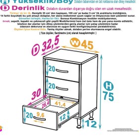 Resim Modilayn Çok Amaçlı Dolap 3 Çekmeceli Takı Dolabı Ayaklı Dar Şifonyer Komodin 