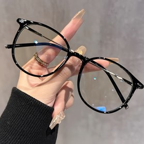 Resim Şık Y2K Tarzı Yuvarlak Çerçeve Şeffaf Lensli Gözlük - Kadınlar için Moda Aksesuar, Tasarımcı Çerçeveli Kadın Gözlüğü 