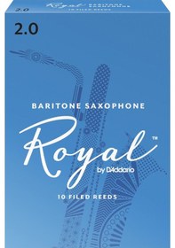 Resim D'addario Rlb1020 Royal Bariton Saksafon Kamışı No: 2.0 Başlangıç/eğitim - 10'lu Paket Büyük Enstrüman İçin Kolay Üfleme Ve Esnek Tepki 