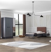Resim Black New Genç Odası, Dolap Karyola Komodin (512891486) Antrasit 