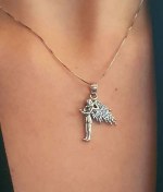 Resim OSESHOP Melek Figürlü Gümüş Kolye 