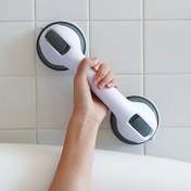 Resim Vantuzlu Duş Tutamağı, Güvenlik Destekli Tırabzan, Kaymaz Banyo Tutma Çubuğu, Vakumlu Yardım Tutamağı, Plastik, Elektrik Gerektirmez, Banyo Aksesuarı 
