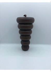 Resim PLASTİK 18 CM CEVİZ M8 VİDALI,BERJER MOBİLYA AYAĞI (4 ADET) 