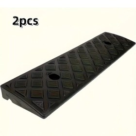 Resim Gaojunshop01 Siyah 2 Adet Dayanıklı Kaymaz Ramp - Araba, Bisiklet, Tekerlekli Sandalye 