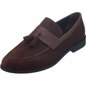 Resim Costo Shoes KD0696 Kahve Süet Neolit Taban Üst Kalite Deri Büyük Numara Erkek Ayakkabı 
