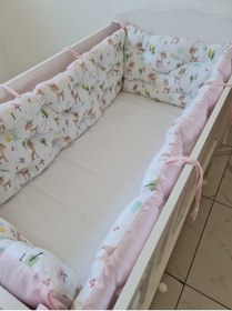 Resim babynestdunyasi 70x130 Çift Yönlü Beşik Kenar Koruma (yılan Yastık Hediyeli) 