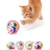 Resim Kafeslı Farelı Kedı Köpek Oyun Topu 