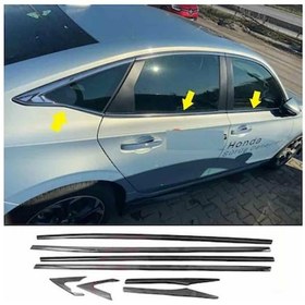 Resim Honda Civic Fe1 Cam Çıtası Krom Komple 2021 Sonrası 8 Parça 