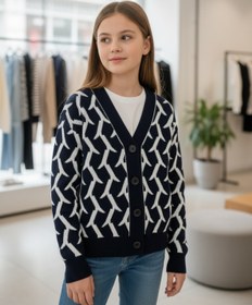 Resim Minimoda Kids Desenli Kız Hırka 
