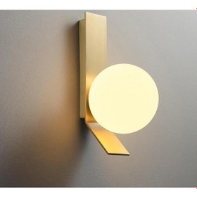 Resim Frienze Modern Duvar Apliği Cam Küre, Gold Metal Gövde, Minimal & Çağdaş Aydınlatma RA-APLK-3547-52-44 - Gold 
