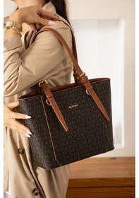 Resim Just Polo Şık Ve Lüks Tasarım El Ve Omuz Çantası Yeni Sezon Ebat :boy: 25 En : 35 Cm Kahverengi - Taba 