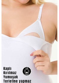 Resim Kaplı Emzirme Atletli 2li Beyaz-beyaz 