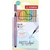 Resim Stabilo Pen 68 Pastellove 12 Li 