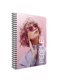 Resim Gıpta People Spiralli Pp Kapak 17x24 120 Yaprak Çizgili Defter 6260 