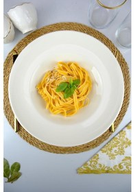Resim Digithome Valencia Porselen Spagetti Makarna Tabağı 27 Cm Krem - Ipf1096 C320.045 