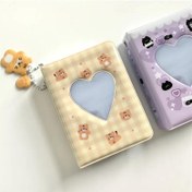 Resim Sevimli Aşk Kalp Oyuk Kart Albümü, Kawaii Tavşan Mini Fotoğraf Kartı Albümü, 7.62 Cm Kpop Kartı Bağlayıcı, İsim Kartı Fotoğraf Kartı Spor Hatıra Tutucu, 40 Cep 