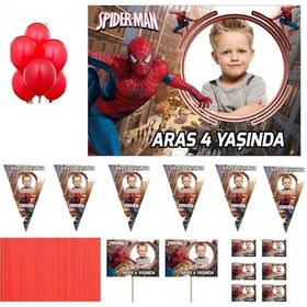 Resim Spiderman Örümcek Adam Doğum Günü Süsleri, Parti Süsleme Magnet S 