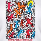 Resim Dans - Keith Haring Sokakta Kadın Tişört 