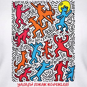 Resim Dans - Keith Haring Sokakta Kadın Tişört 