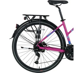Resim Bisan Trx 8300 City 700C Şehir Bisikleti – Alüminyum Kadro, Shimano Altus 27 Vites, Hidrolik Disk Fren, Mozo Amortisör, Çamurluk ve Arka Bagajlı 