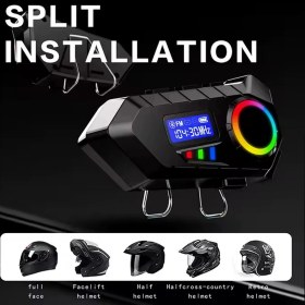 Resim Y30 Kask Kulaklık Bluetooth Motosiklet Kulaklık Rgb Radyolu Intercom 
