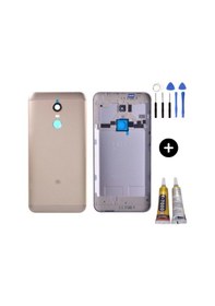 Resim Redmi 5 Plus Uyumlu Full Kasa Arka Pil Kapağı Gold + Montaj Seti Çok Renkli 