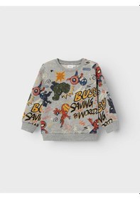 Resim Name It Marvel Gri-melanj Erkek Çocuk Sweatshirt 13221166 001 Gri Melanj 