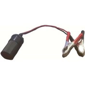 Resim Oldfriend 1 Adet 12v Araç Çakmak Fişi Dişi - Timsah Klipsli Uzatma Kablosu Akü Adaptörü Siyah 