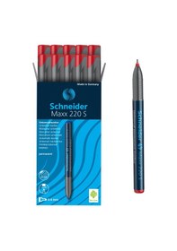Resim Schneider Maxx 220 S 0.4 MM Asetat Kalemi Kırmızı 10 Lu Kırmızı 