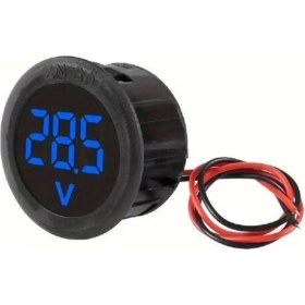 Resim Normadia 12V-24V Uyumlu Mavi LED Dijital Voltmetre – Araçlar Için Elektrik Gösterge 