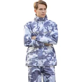 Resim Romantik Balon Pvc Yağmurluk Çift Gri Kamuflaj Ride Motor Sports Yağmurluk (Yurt Dışından) 