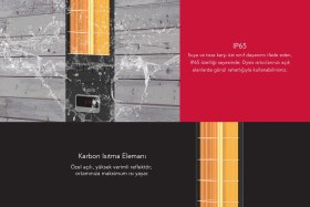 Resim Simfer Ssx2351odrb Single X Karbon Serisi Ip65 Suya-toza Dayanıklı 2300 W Siyah Uzaktan Kumandalı İç/dış Mekan Isıtıcı 