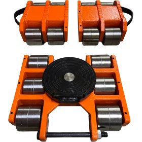 Resim 18 Ton Kapasiteli Metal Tekerlekli Makina Taşıma Arabası, 360° Dönebilen, Endüstriyel Tip, Yük Taşıma Arabası 