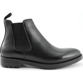 Resim Forelli 36252 Erkek Siyah Deri Comfort Bot 