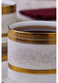 Resim Karaca Royal Bone Charlotte 2 Kişilik Çay Fincan Takımı 