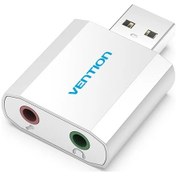 Resim Vention Usb Ses Kartı Harici Usb Ses Adaptörü Kulaklık Mikrofon 3.5mm Jack Pc Silver 